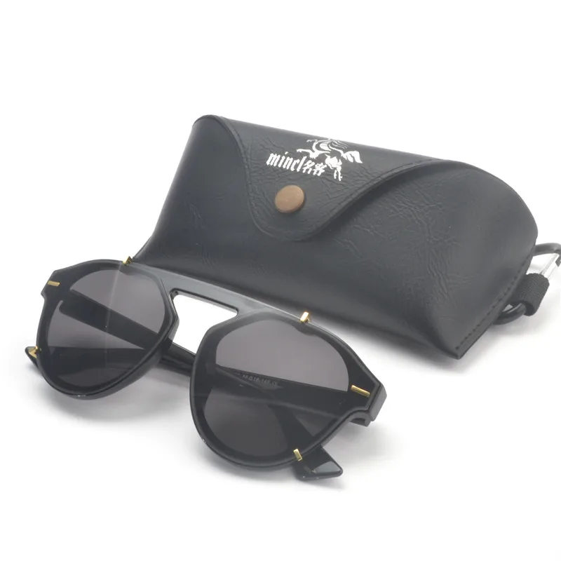 MINCL/Дизайнерские Круглые Солнцезащитные очки для женщин и мужчин Винтажные с