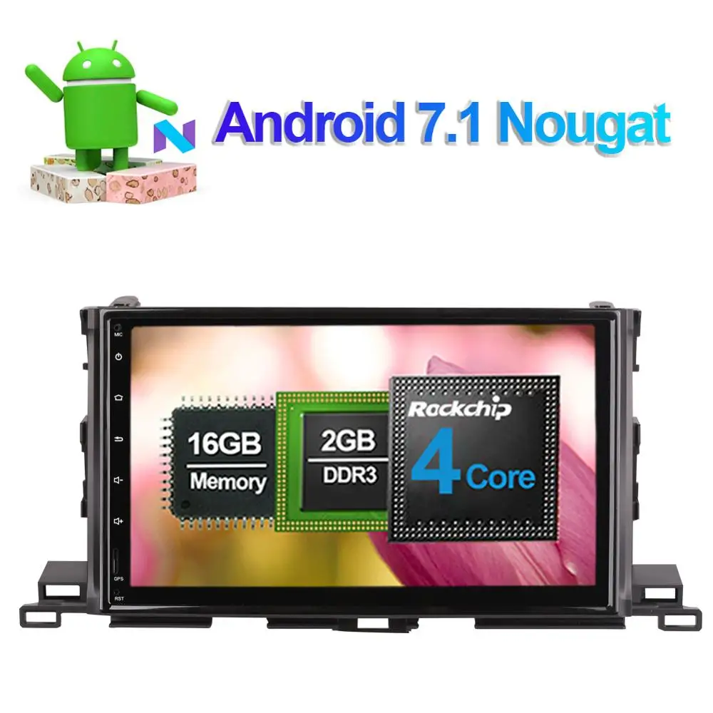 Автомобильный радиоприемник с восьмиядерным процессором Android 7 1/8 0 ОЗУ 4 Гб