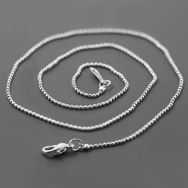 

50X45cm Brass Metal Silver Color Plated Chain Jewelry Part with Lobster Clasp 18inch Silver Necklace