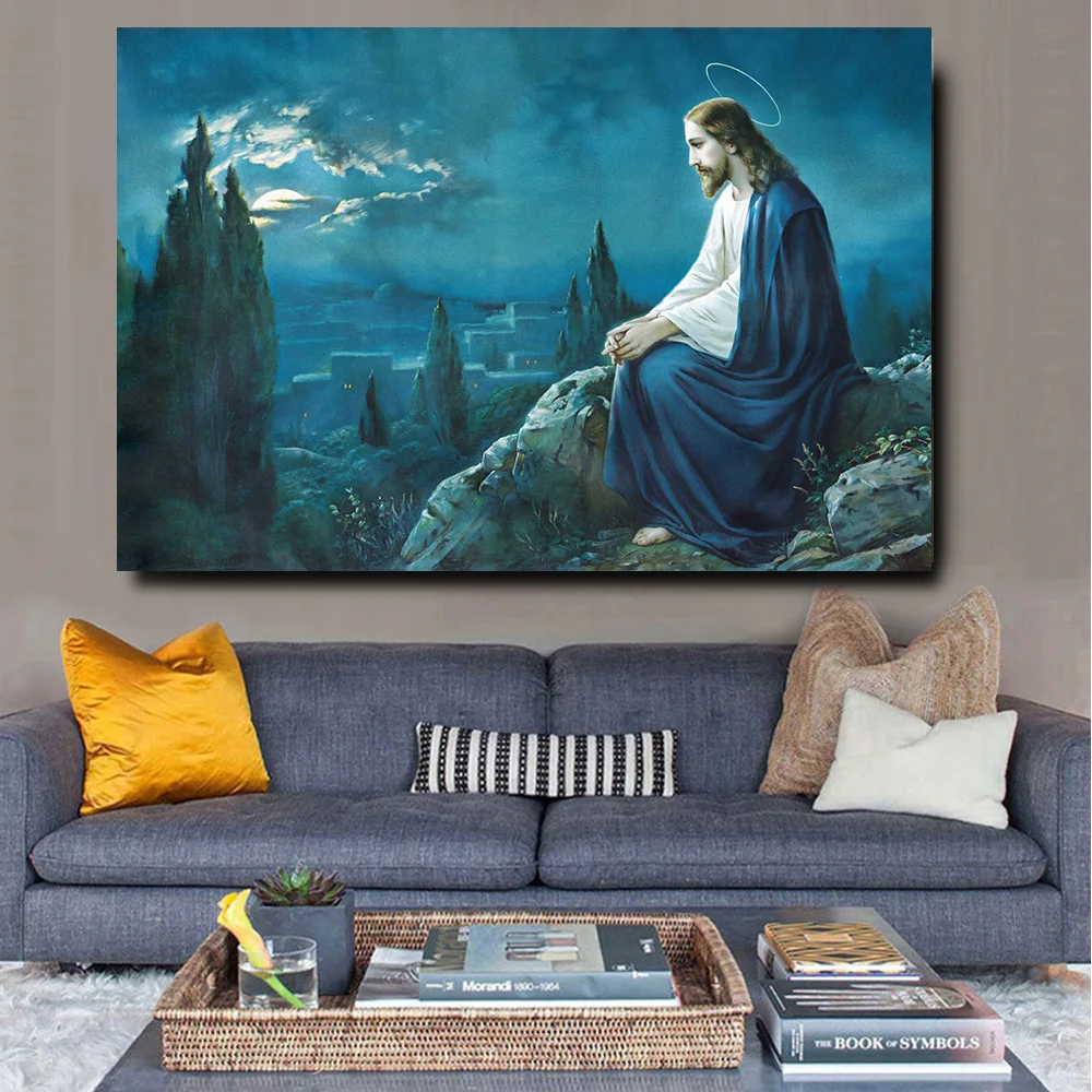 

Embelish 1 Pieces Lord Jesus Chirst Wall Art Pictures For Modern Home Decor Living Room Posters HD Canvas Oil Paintings Artworks