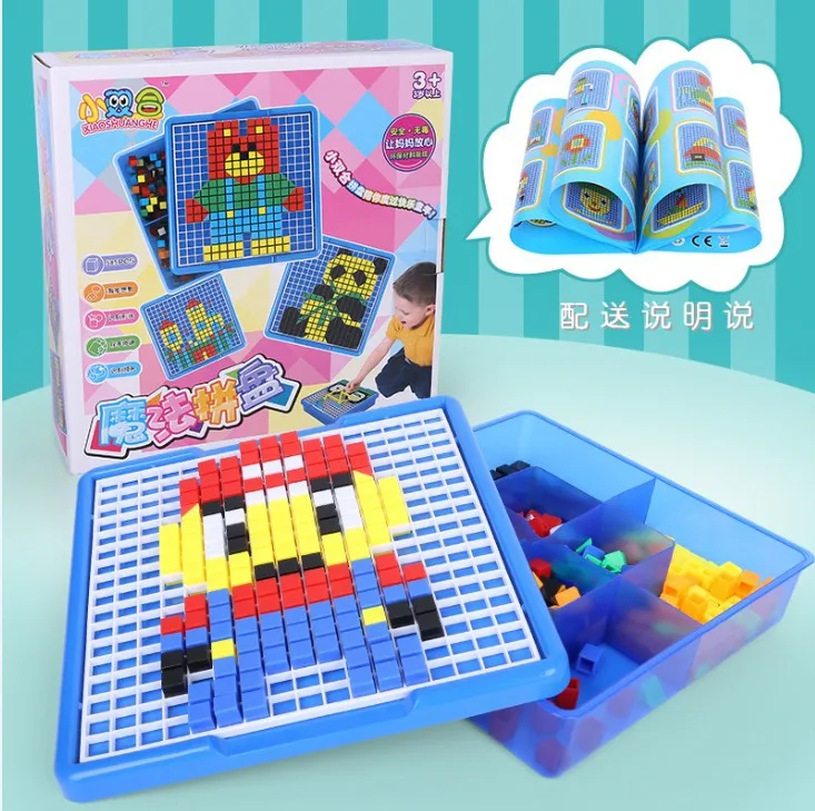 Детский волшебный строительный пазл, игрушка, гриб, гвоздь, головоломка, доска для детей раннего возраста, Обучающие Развивающие игрушки для детей, игровой подарок