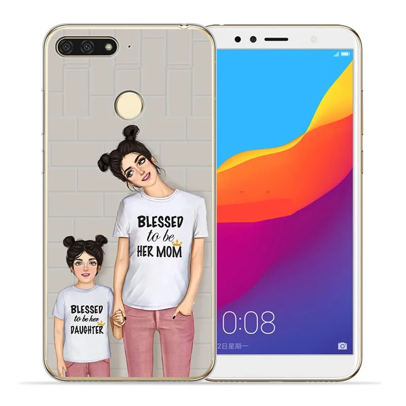 1212 Роскошные волосы ребенка мама девочка королева женщина для huawei II Y5 Y6 Prime Nova 2 3 3I Plus чехол для телефона крышка Coque Etui шаблон - Цвет: 1212