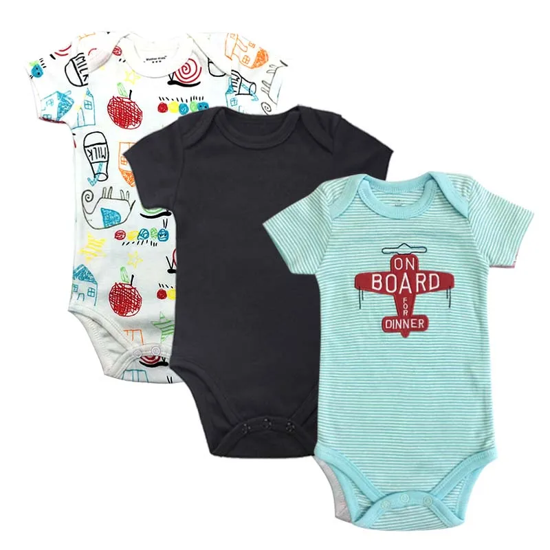 Боди детское летнее с длинным рукавом 3 шт./лот|Боди для малышек| |