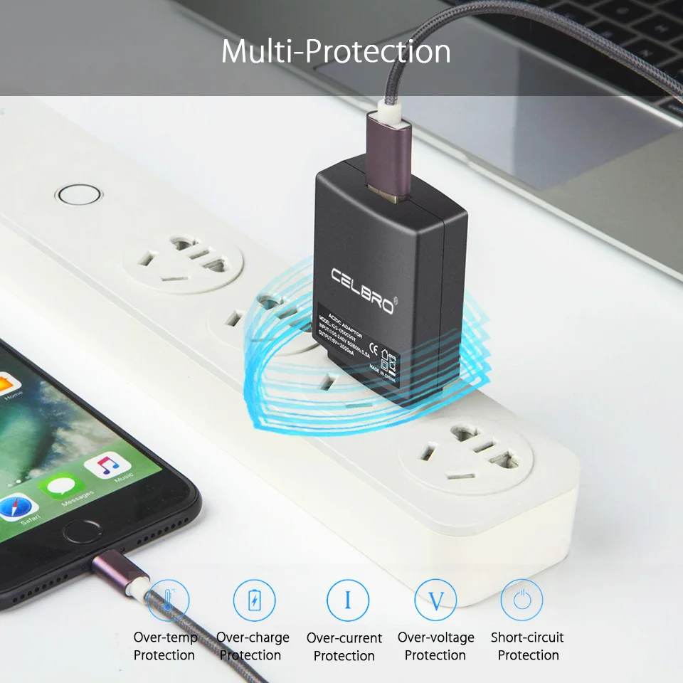 2а usb настенное зарядное устройство мобильный телефон адаптер питания для iphone