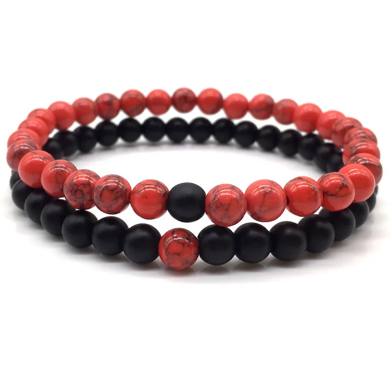 2 шт./компл. браслеты для мужчин 2020 модные новые классические с камнями и бусинами