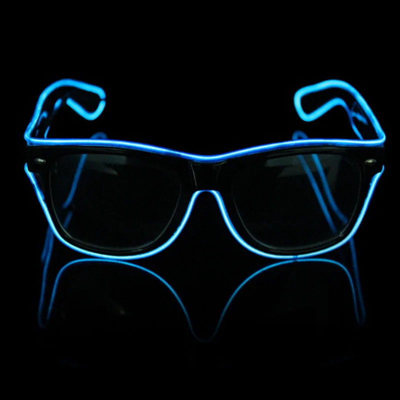 Светоотражающие EL-провода светодиодные очки "Novelty Flashing EL Wire Led Glasses Luminous Party Decorative Lighting glasses Gift Bright LED Light Up ELGlasses on"