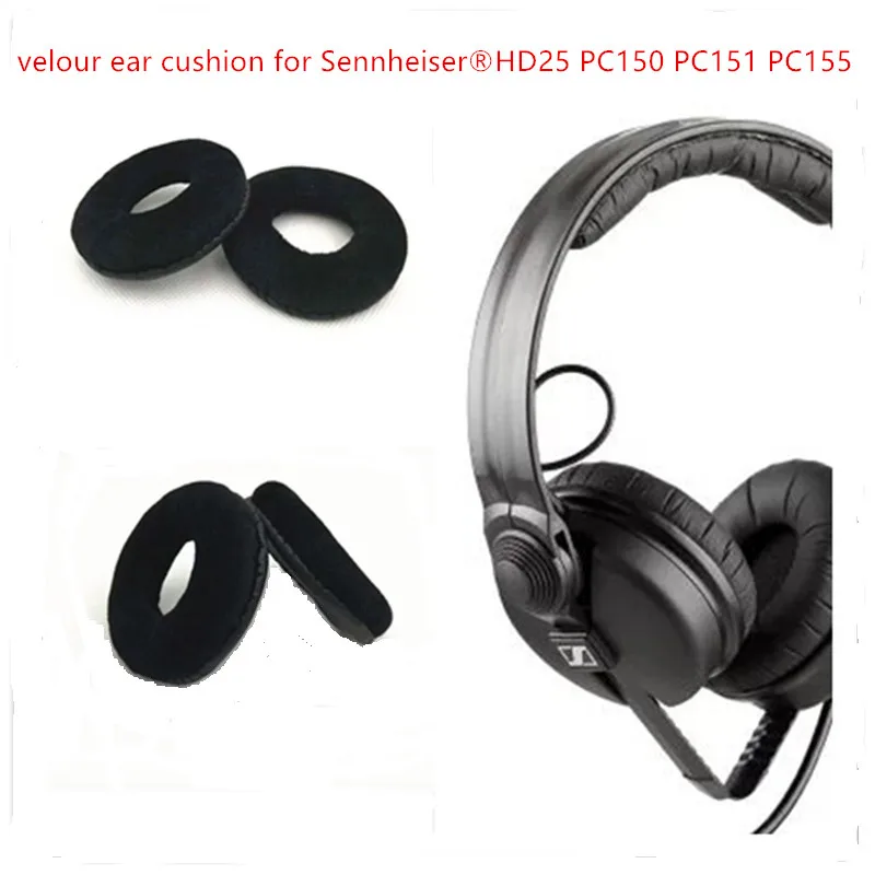 

Linhuipad Replacement Velour Ear Cushions Ear Pads 65mm covers for HD25 PC151 Headphones (Black) 1 pair/lot