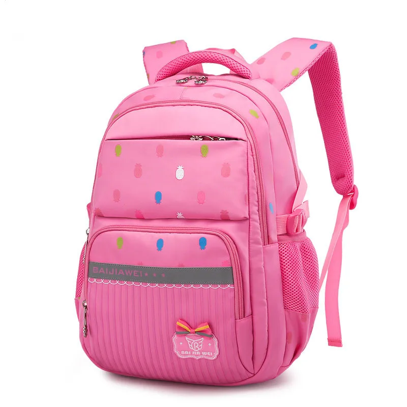 Школьный рюкзак для девочек-подростков, водонепроницаемый, вместительный, с принтом в горошек, 2018