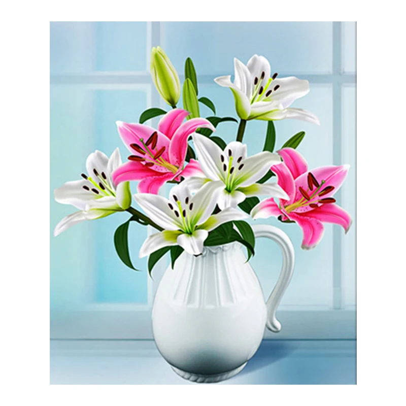 

Алмазная 5D картина «сделай сам», ваза с цветами, алмазная вышивка, полная вышивка крестиком, мозаика, домашний декор, подарок ручной работы