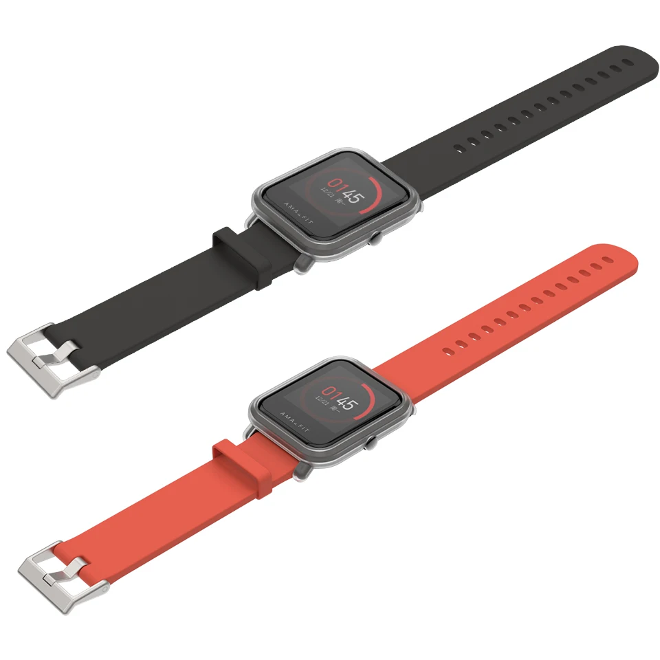 20 мм ремешок силиконовый ремешок для часов Xiaomi Huami Amazfit GTR Bip BIT спортивные Смарт-часы аксессуары смарт-браслеты