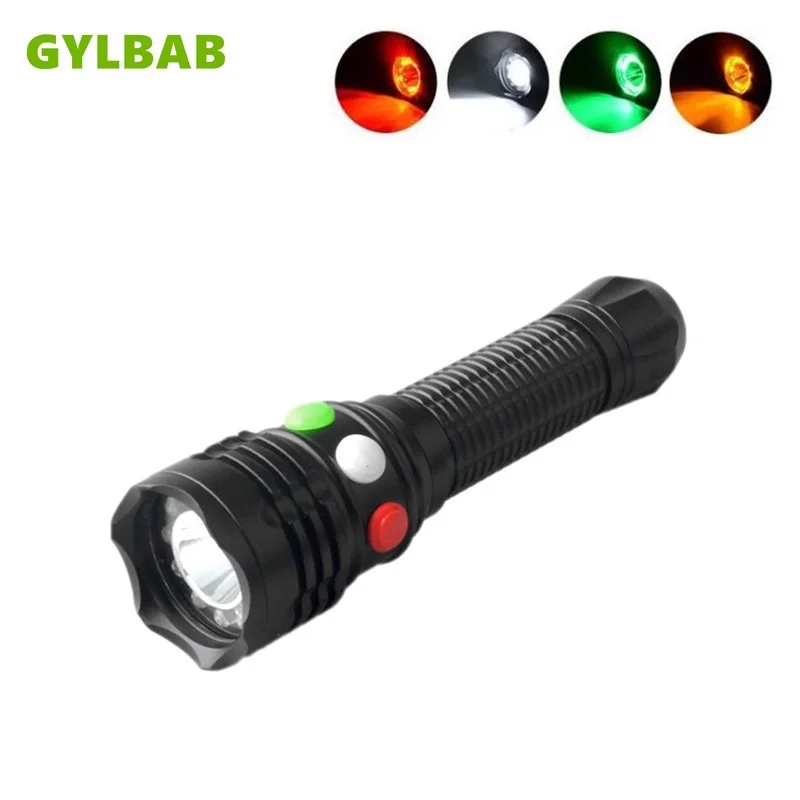 GYLBAB Q5 светодиодный фонарь красный белый зеленый желтый светильник вспышка