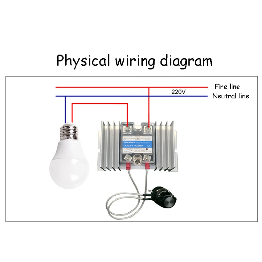 High Power Voltage Regulator Single-phase Motor 0-220V 8KW Multifunctional Governor Temperature Adjustment Dimming AC Controller |