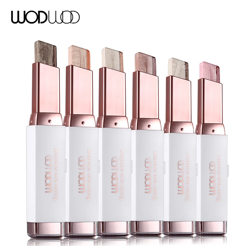 Wodwod Brand Double Color Eye Shadow Stick Glitter Eyeshadow Pencil Nude Shimmer Makeup Cream Smooth Texture Pigment |