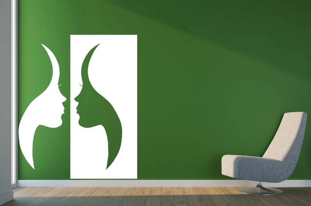 Креативные художественные наклейки с изображением боковой стороны для девушек