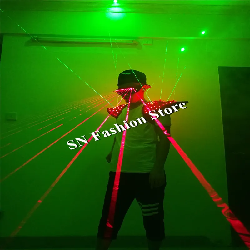 T28 вечерние костюмы для певиц дискотека лазерный жилет лазерное плечо очки