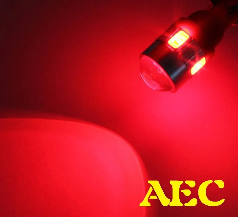 100 шт. T10 6SMD 5630 5730 Светодиодные алюминиевые линзы 194 168 W5W автомобильный клиновидный