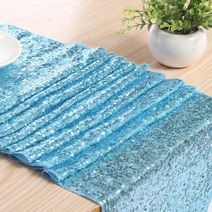 light blue Новое поступление 5 шт/партия 30*275 см вышитые 3 мм плотные Золотые/серебряные блестки стул лента для свадьбы стул chiavari для вечеринок украшения - Цвет: light blue