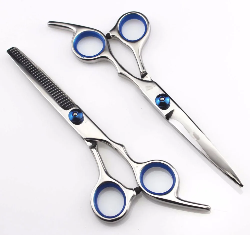 6 дюймов синий винт для стрижки волос истончающие ножницы парикмахерские стиль