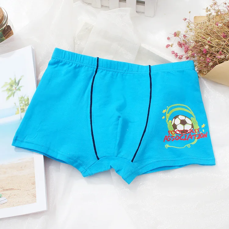 5pcs/lot Cute cartoon images boy child cotton boxer shorts underwear Modal children kids panties Football printing | Тематическая