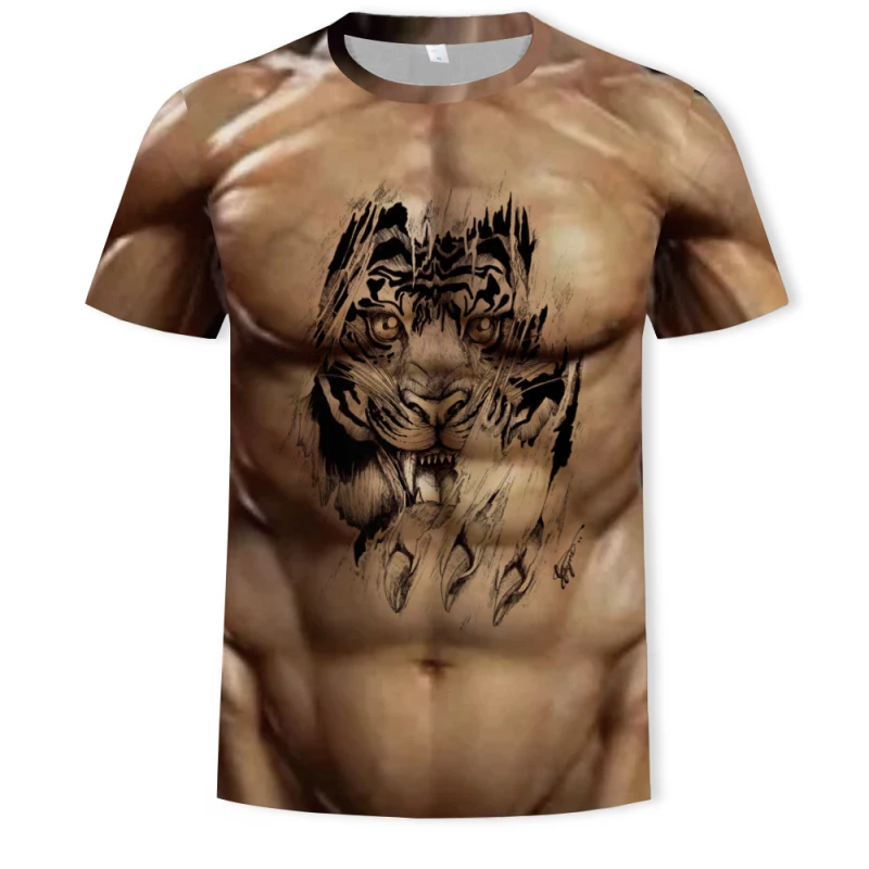2019 футболки с изображением головы тигра модные Забавные 3D принтом в стиле хип хоп