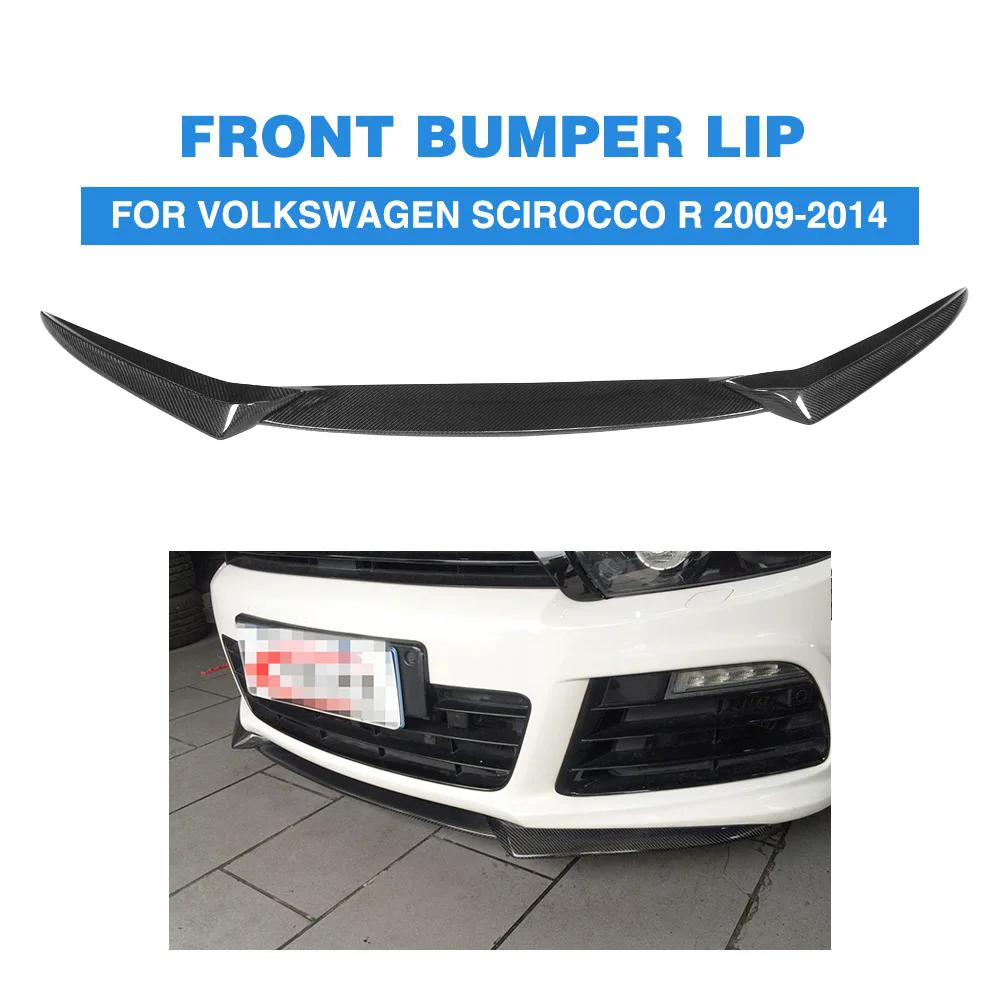 Углеродное волокно 3 шт передний спойлер подбородок бампер для Volkswagen VW SCIROCCO R 2009 -