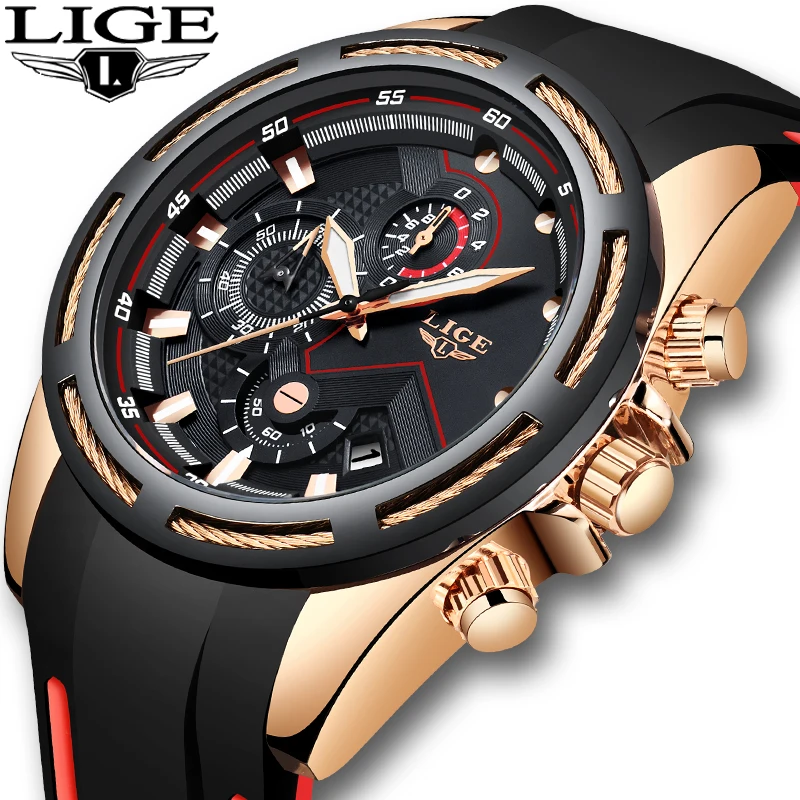 Relogio Masculino 2021 LIGE Для мужчин s часы фирма высокого класса Роскошные | Отзывы и видеообзор