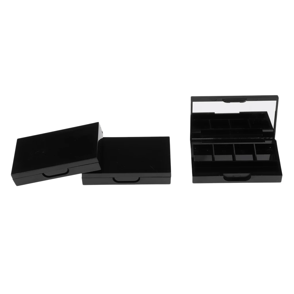 3x Empty Makeup Palette for Lipstick Eyeshadow Blush Highlight Bronzer with Mirror | Красота и здоровье