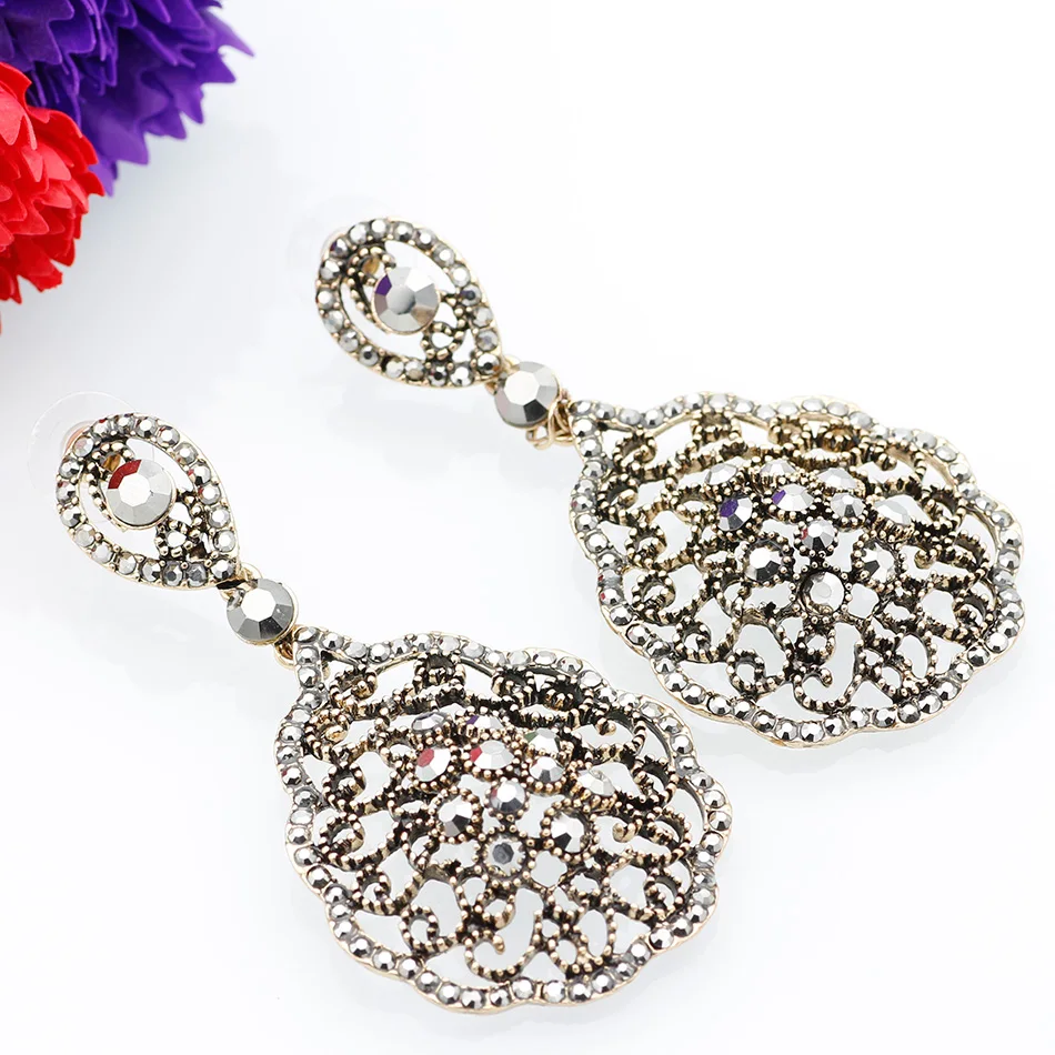 Богемные этнические длинные Винтажные серьги в индийском стиле Длинная