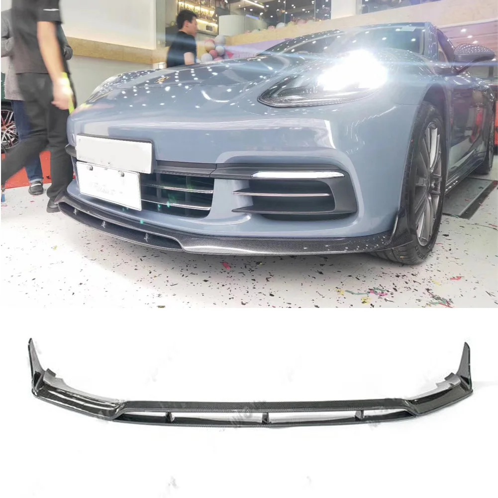 Сплиттер переднего бампера из углеродного волокна подходит для porsche Panamera 971 2017 2018