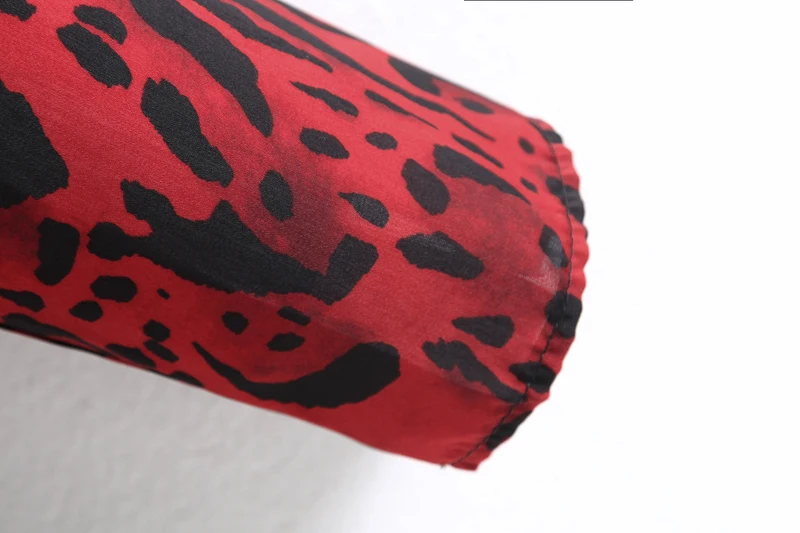 SheMujerSky сексуальные леопардовые тела дамы глубокий v-образным вырезом боди красный с длинным рукавом сплайсированные короткие комбинезоны