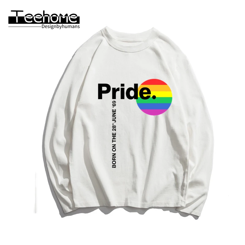 Мужская футболка с длинным рукавом Love Lesbian Rainbow надписью Is Harajuku Pride Lgbt Gay уличная