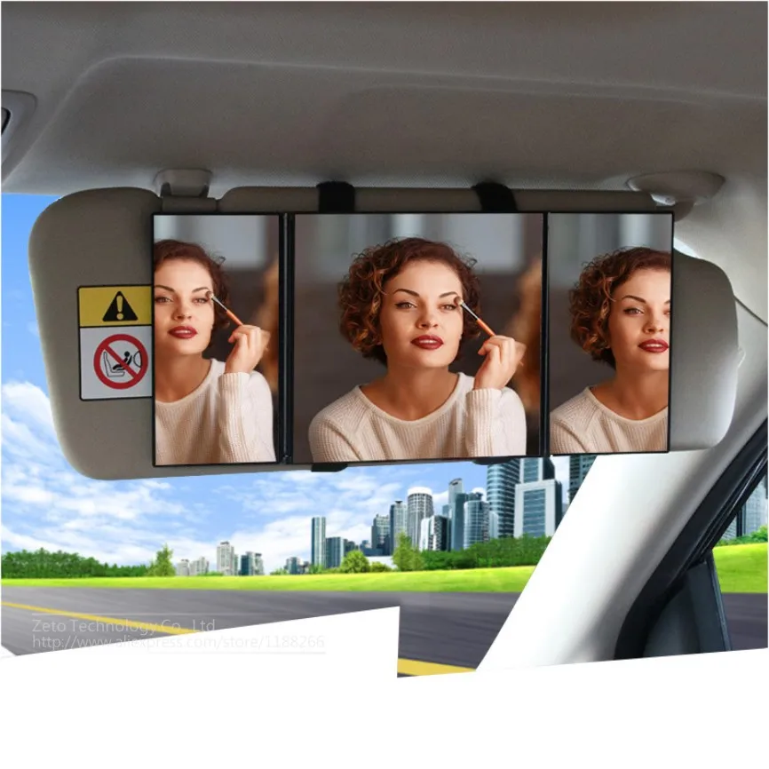 Новое автомобильное большое зеркало с солнцезащитным козырьком для макияжа
