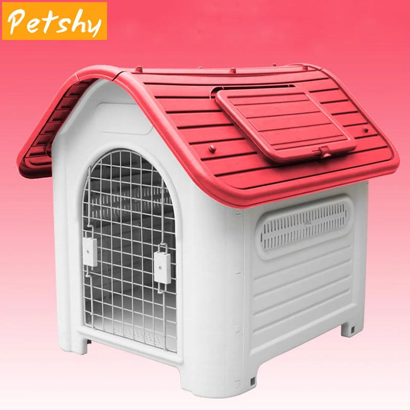 Petshy открытый дом для собак питомник пластиковый Летний дышащий водонепроницаемый непромокаемый маленький средний большой собаки клетка для переноски кошки гнездо