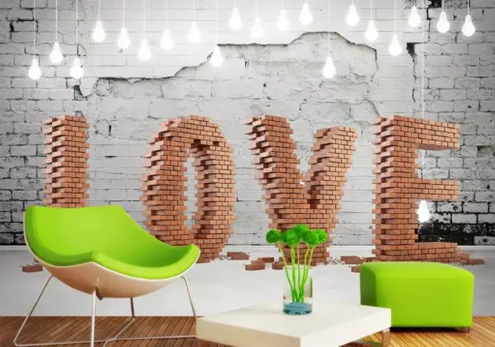 3D настенные фрески "Абстрактный романтический любовный декоративный живописный обои для домашних стен гостиная спальня".