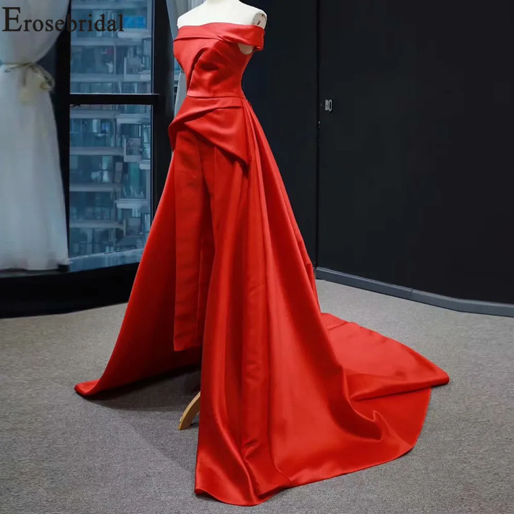 Erosebridal Новое поступление красное вечернее платье винтажное с открытыми плечами