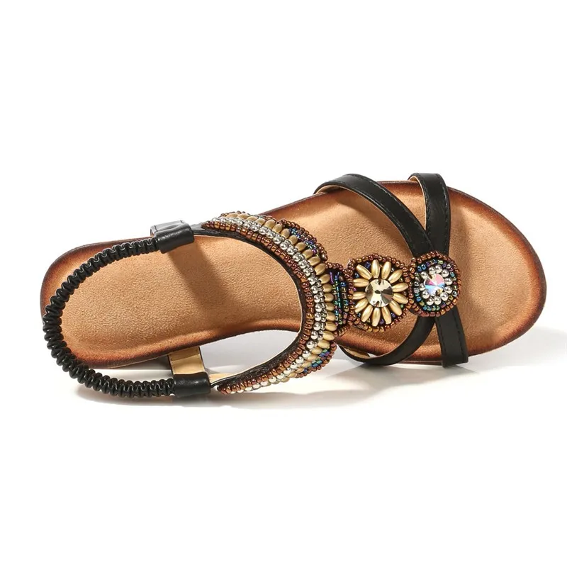 BEYARNEwomen/Женская обувь с кристаллами Богемные сандалии zapatos de mujer Шлепанцы