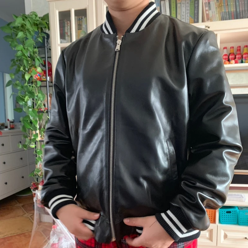 Women Genuine Leather Coats Sheepskin Autumn Real Leather Aviator Bomber Jackets Slim Zipper Ladies Lambskin Outerwear Female