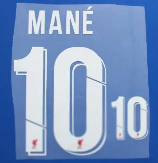 MANE 10 UCL чемпионы M. SALAH Nameset MANE FIRMINO KEITA SHAQIRI печать на заказ Nameset теплопередача футбольный значок - Цвет: MANE 10