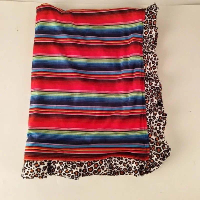 Одеяло с оборками и рисунком подсолнуха леопардовое детское хлопковое стеганое