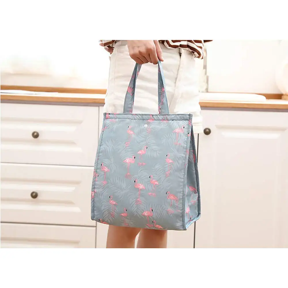 New Baby Food Milk Bottle Storage Insulation Bags Waterproof Oxford Flamingo Bag Lunch Bag Infant Kids Food Warmer Thermal Bag