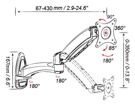 Настенный кронштейн для телевизора гибкий светодиодный ЖК монитор 35 55 дюймов с