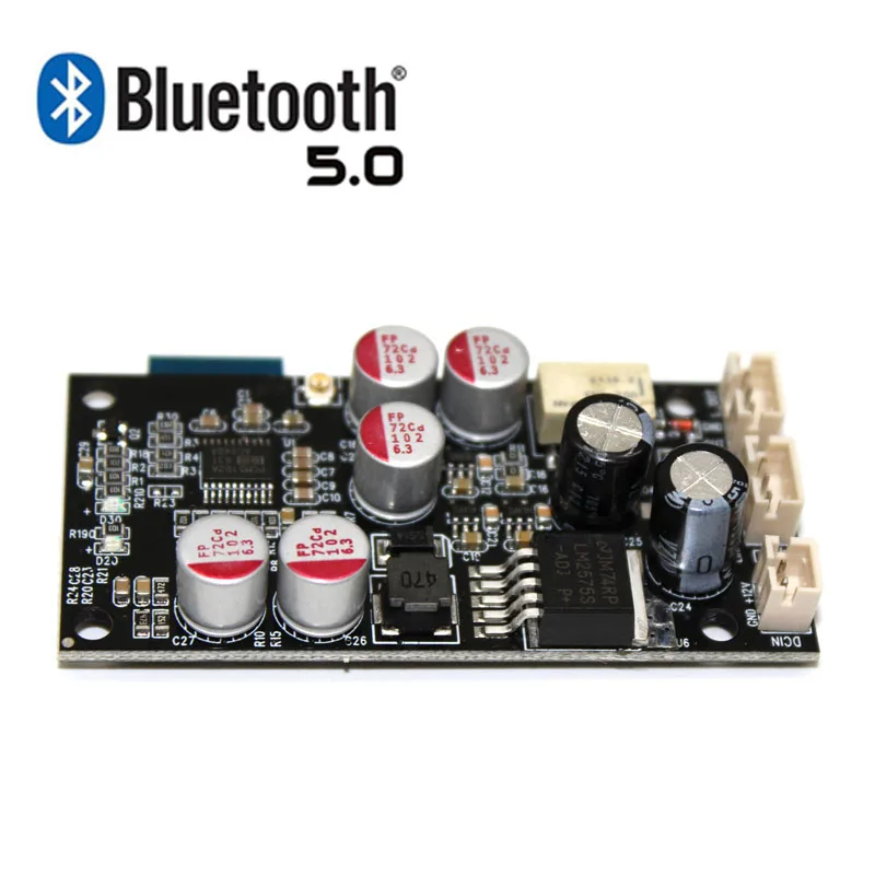 Bluetooth 5,0 приемник HiFi аудио DAC декодер плата AUX вход PCM5102 для усилителя 12 В 24 В автомобиля