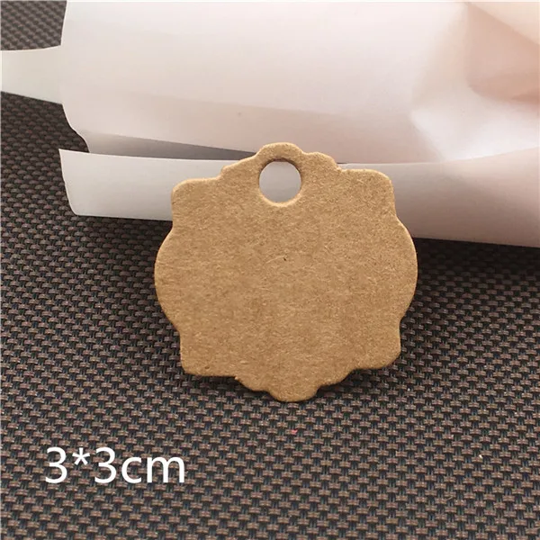 3x3cm brown 50 шт крафт-бумага прекрасный коричневый подарок навесные лейблы карты круглые и Т-образные Популярные сообщения Примечание имя карточка ручная работа креативные бирки карты - Цвет: 3x3cm brown