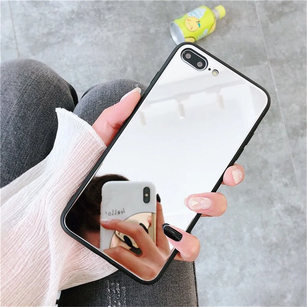Makeup Mirror Back Fitted Phone Case for OPPO R9S R11 R11S A37 A59 F1S A57 A39 F5 A73 A83 A1 F7 F9 A7X A3 A5 A3S Stylish Shell |