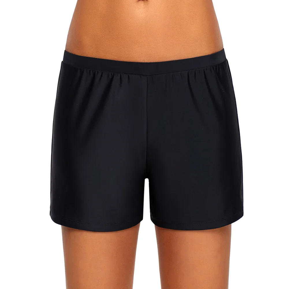 PLUSLAND танкини летние сексуальные женские однотонные шорты в ретро стиле для