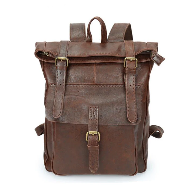 NIUBOA мужские рюкзаки из натуральной кожи ретро мульти Bolsa Mochila для ноутбука