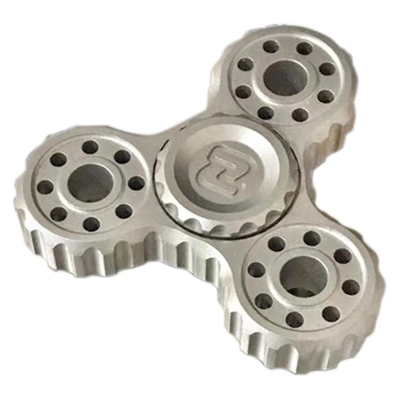 Три листа Волшебные зубы ручной Спиннер высокого качества Металл EDC Fidget Tri Spinner