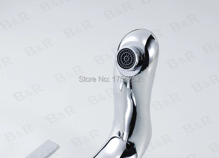 Freeshipping B&ampR Fashionable Tap Kitchen Chromed Mixer Single handle hole Surface Mounted Swivel Faucet YH-9009 grifos | Обустройство