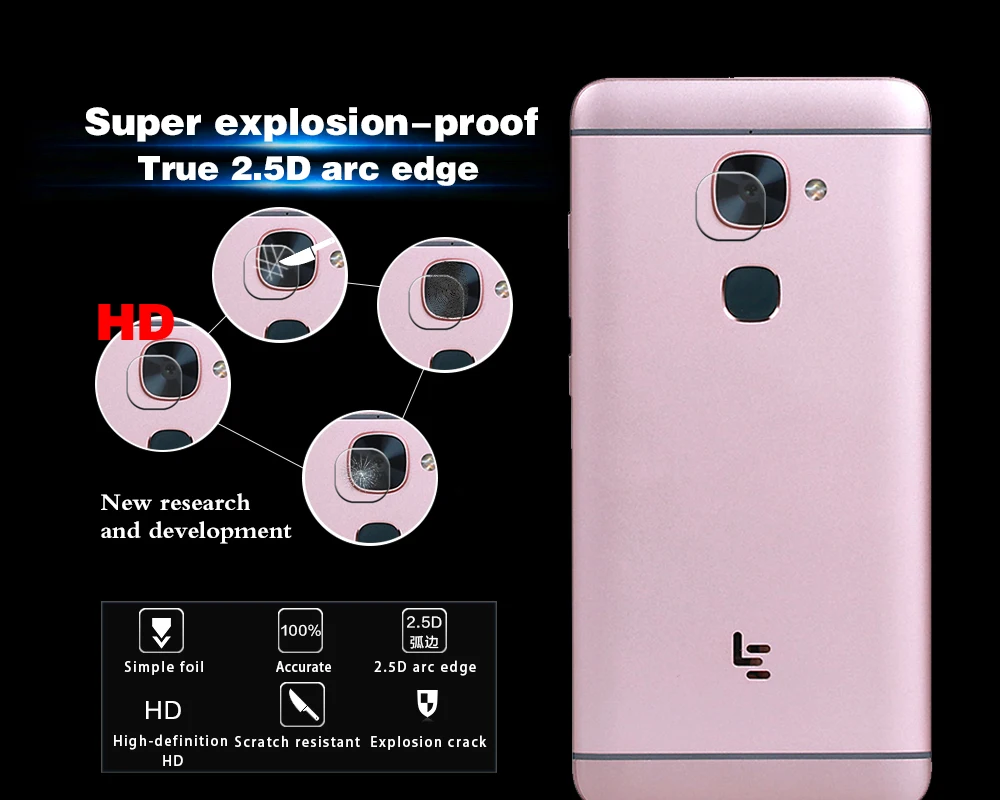 Ультра тонкая задняя Камера объектив из закаленного Стекло пленка для LEeco Le Max 2 X820