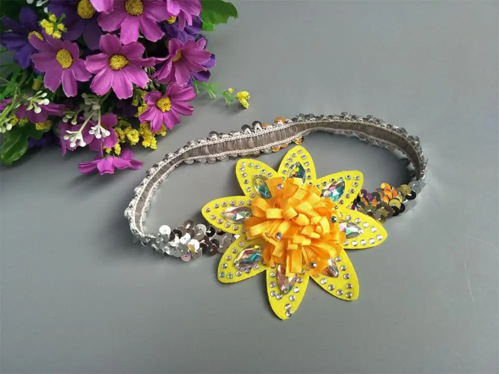 

9 pcs Baby Girls Floral Headbands Hair Bows Nylon Elastic Headband for Newborn Infant Toddlers Kids